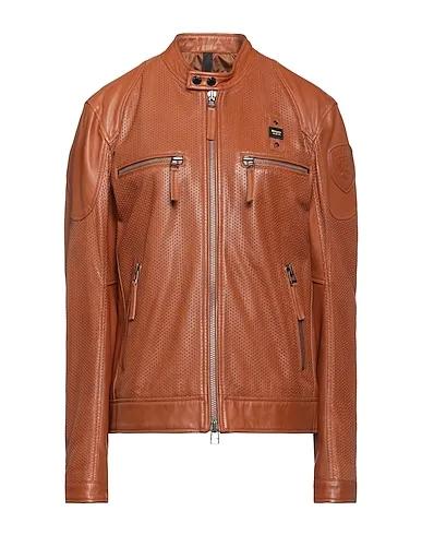 Brown Leather Biker jacket