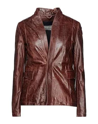 Brown Leather Blazer