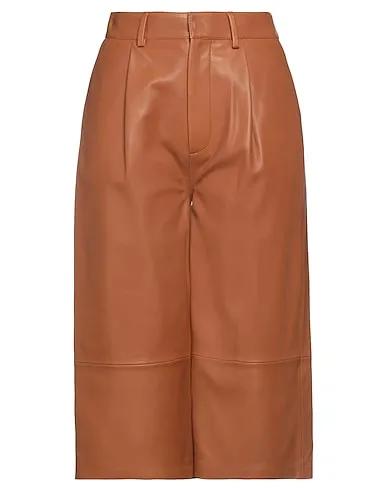 Brown Leather Cropped pants & culottes