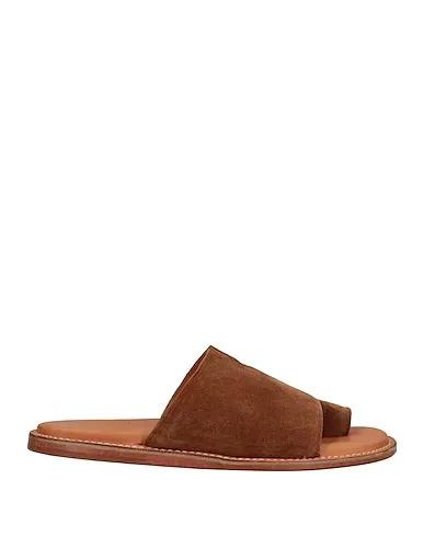 Brown Leather Flip flops