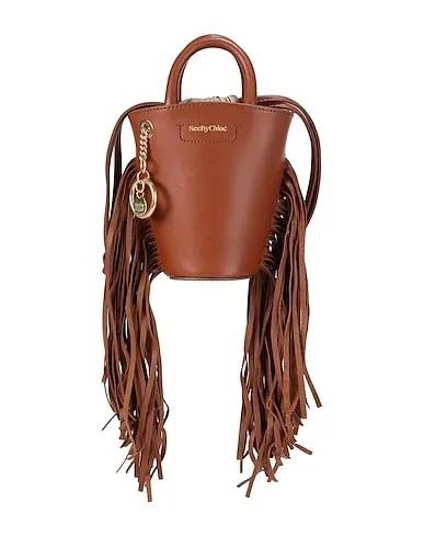 Brown Leather Handbag CECILYA MINI TOTE BAG
