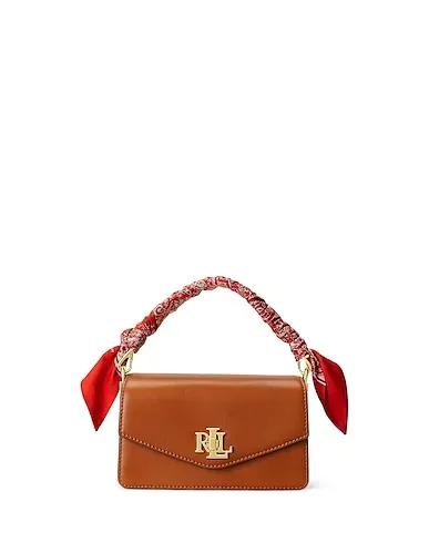 Brown Leather Handbag SCARF-TRIM SMALL TAYLER CROSSBODY BAG
