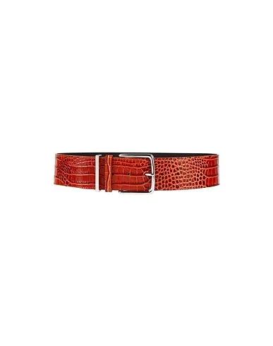 Brown Leather High-waist belt