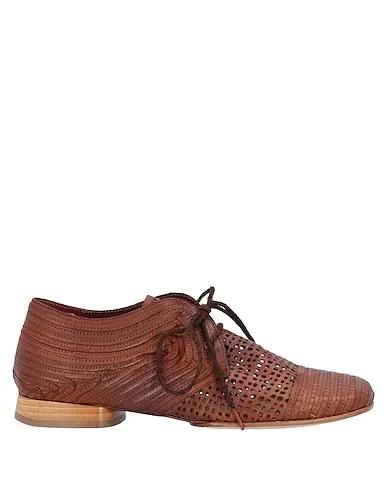 Brown Leather Laced shoes