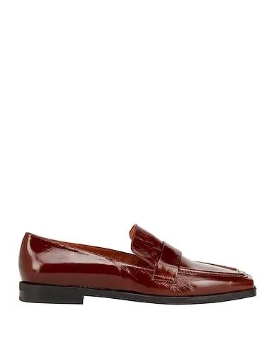 Brown Leather Loafers LEATHER SQUARE-TOE LOAFER
