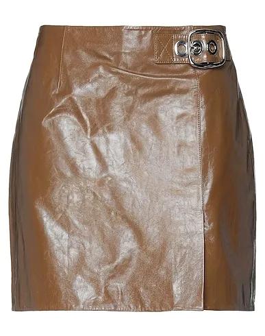Brown Leather Mini skirt