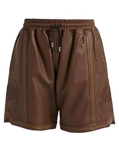 Brown Leather Shorts & Bermuda