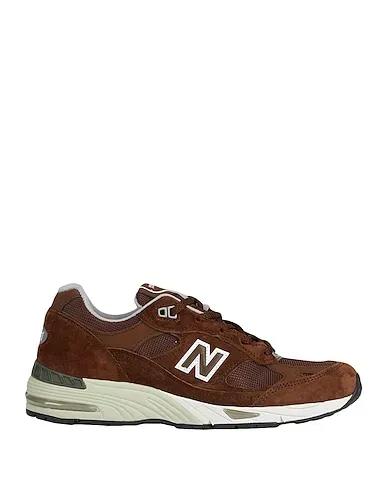 Brown Leather Sneakers Made in UK 991v1
