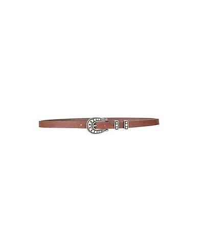 Brown Leather Thin belt
