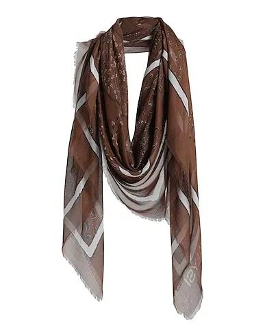 Brown Plain weave Scarves and foulards