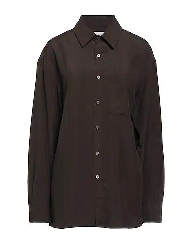 Brown Poplin Silk shirts & blouses