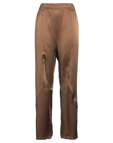Brown Satin Casual pants