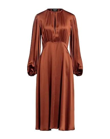 Brown Satin Elegant dress