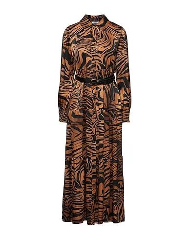 Brown Satin Long dress