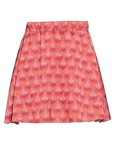 Brown Satin Mini skirt