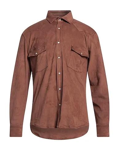 Brown Solid color shirt