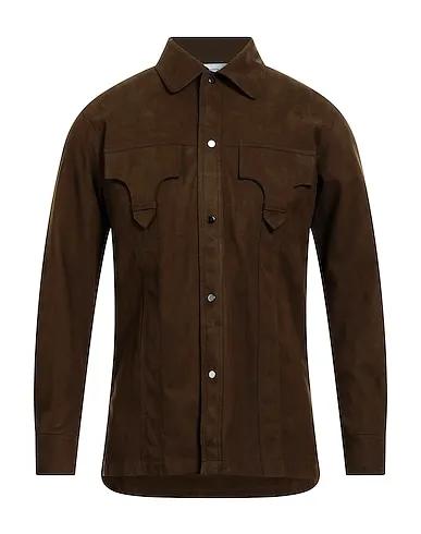Brown Solid color shirt