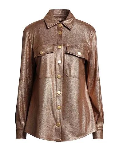 Brown Solid color shirts & blouses