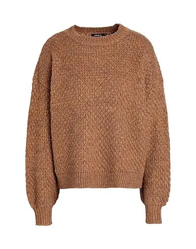 Brown Sweater ONLMELLA L/S STRUCTURE PULLOVER BF KNT
