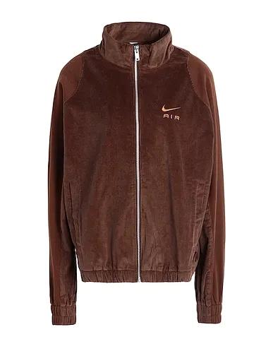 Brown Sweatshirt Nike Air Women's Corduroy Fleece Full-Zip Jacket
