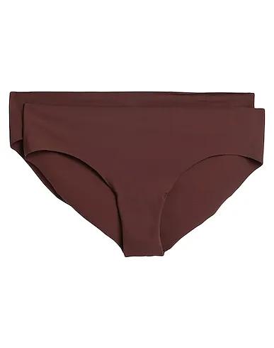 Brown Synthetic fabric Brief INVISIBLE CHEEKY BRIEFS 2-PACK
