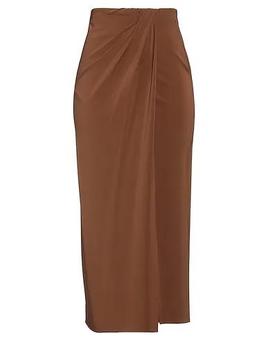 Brown Synthetic fabric Maxi Skirts