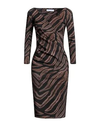 Brown Synthetic fabric Midi dress