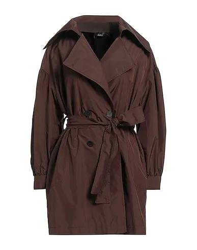 Brown Techno fabric Double breasted pea coat