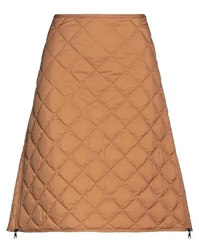 Brown Techno fabric Midi skirt