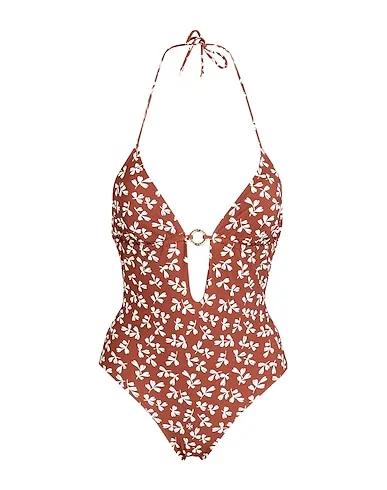 Brown Techno fabric One-piece swimsuits