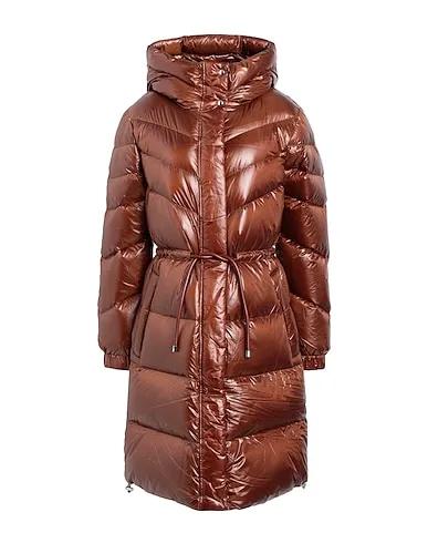Brown Techno fabric Shell  jacket ALIQUIPPA LONG JACKET
