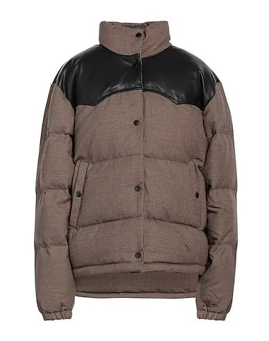 Brown Techno fabric Shell  jacket