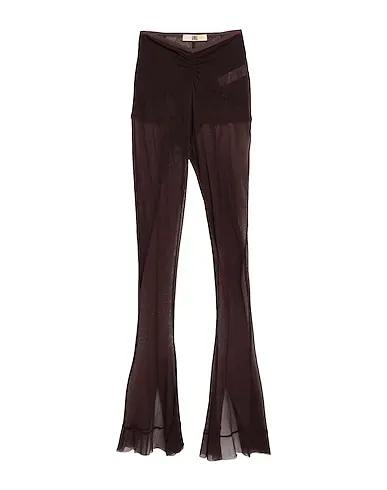 Brown Tulle Casual pants
