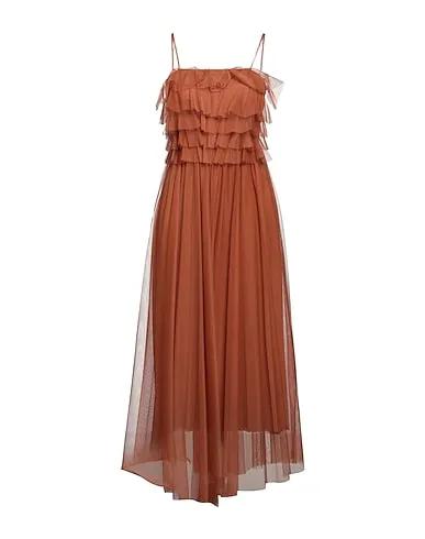 Brown Tulle Long dress