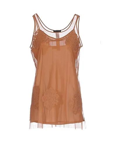 Brown Tulle Top