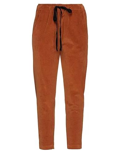 Brown Velvet Cropped pants & culottes