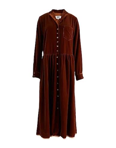 Brown Velvet Midi dress