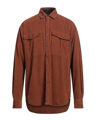 Brown Velvet Solid color shirt