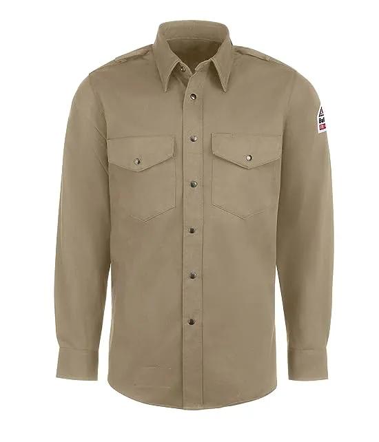 Bulwark Flame Resistant 7 oz Cotton Snap-Front Uniform Shirt
