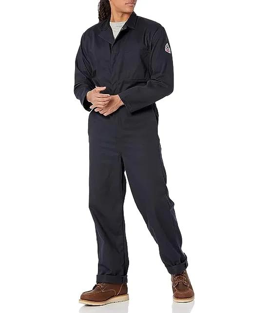Bulwark FR Men's Flame Resistant 9 Oz Twill Cotton Classic Coverall with Hemmed Sleeves