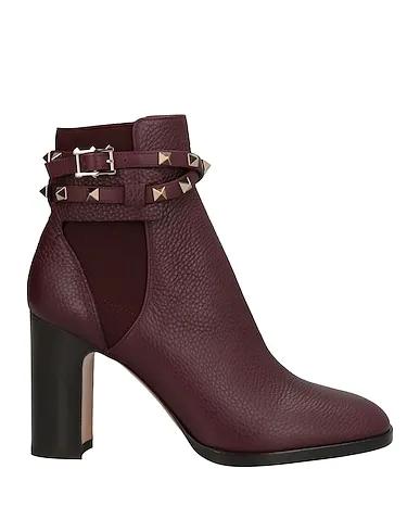 Burgundy Baize Ankle boot