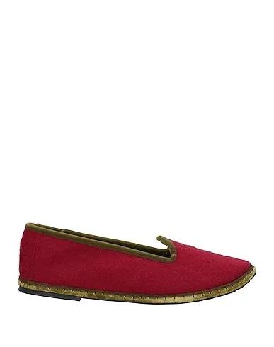 Burgundy Boiled wool Loafers
