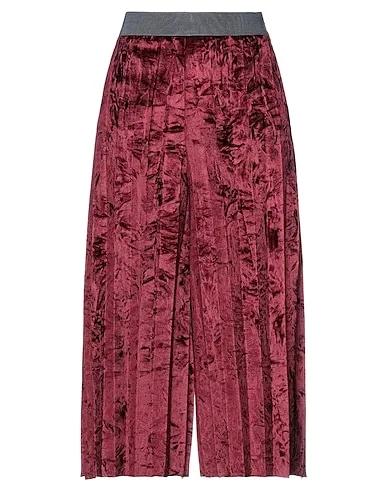 Burgundy Chenille Cropped pants & culottes