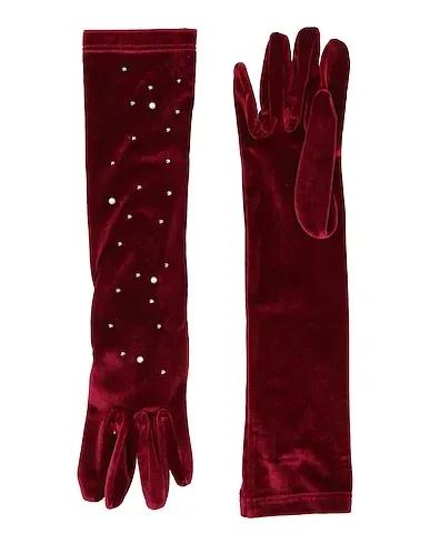 Burgundy Chenille Gloves