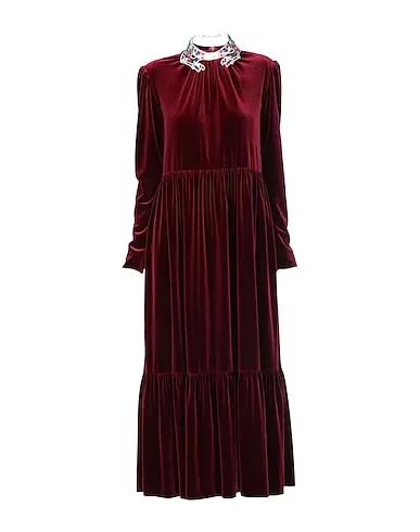 Burgundy Chenille Long dress