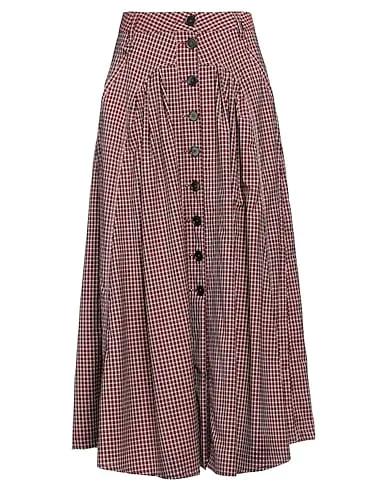 Burgundy Cool wool Maxi Skirts