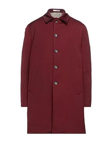 Burgundy Cotton twill Full-length jacket