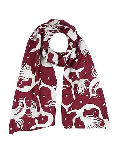 Burgundy Cotton twill Scarves and foulards