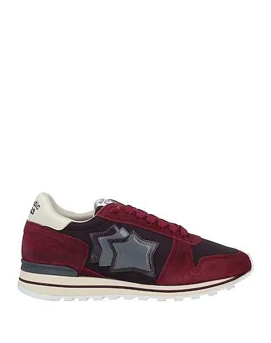 Burgundy Cotton twill Sneakers