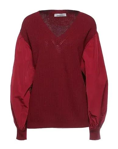Burgundy Cotton twill Sweater